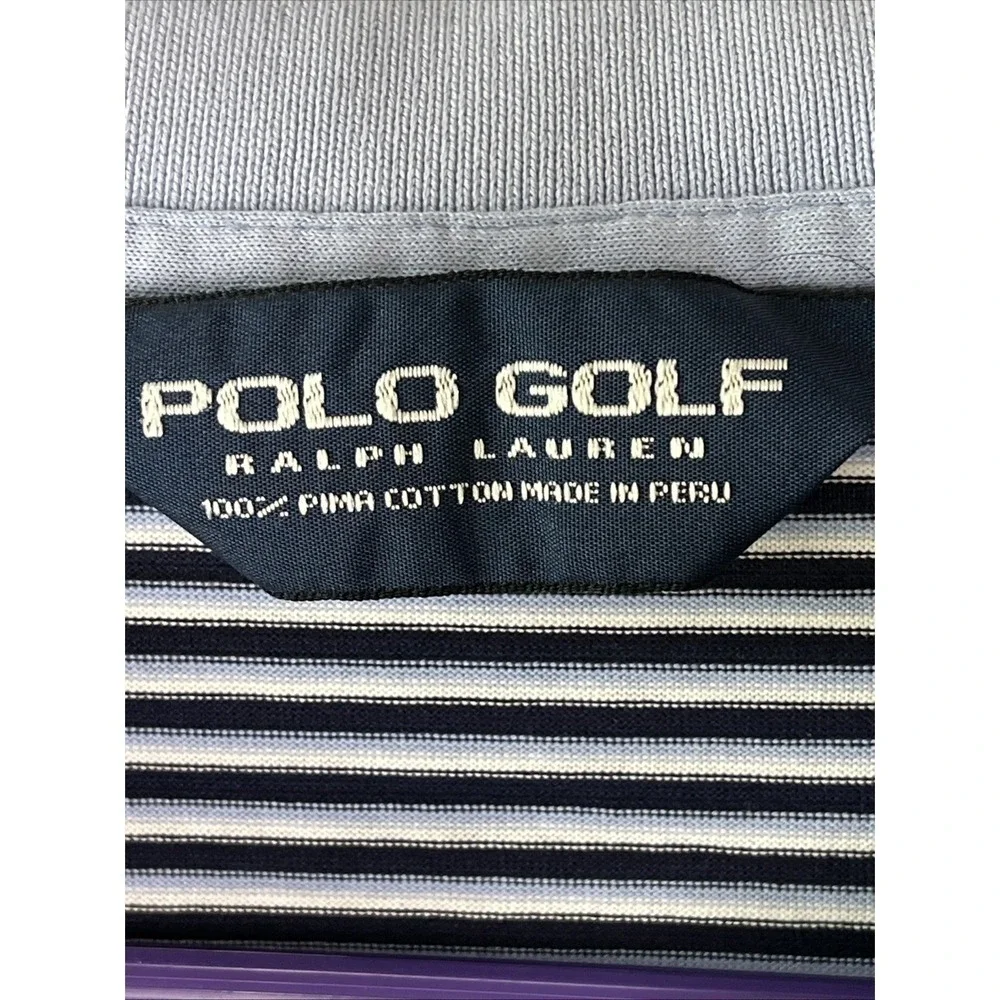 Polo Golf Ralph Lauren Shirt Pima Cotton Polo Stretch Performance Striped XL‎
